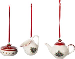 Ozdoby choinkowe Toy’s Delight Coffeeset 3 szt. – eleganckie, świąteczne, ceramiczne