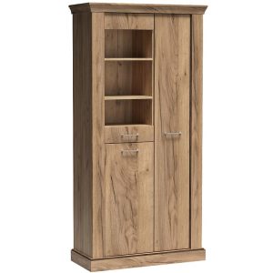 Witryna duża Antica A-10 kraft złoty – elegancki styl, duża pojemność, materiał drewnopodobny