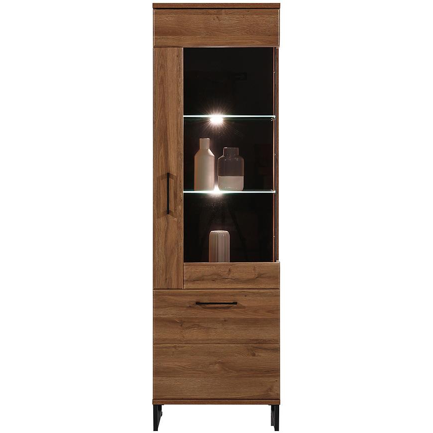 Witryna Ivo Iv07 Dąb April – elegancki design, pojemne wnętrze, naturalny kolor