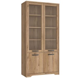 Witryna Jodaki JDKV721-D89 – elegancka witryna, szklane drzwi, pojemne półki, nowoczesny design