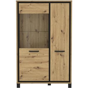 Witryna L Trondheim 2D TDHV622L Dąb Artisan – nowoczesny design, funkcjonalność, naturalny kolor, solidne materiały