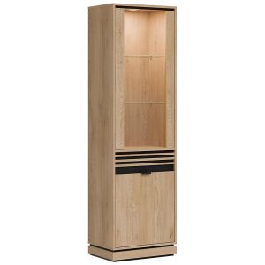Witryna L/P Ferro FE05 dąb crem torro – nowoczesny design, funkcjonalność, naturalny kolor