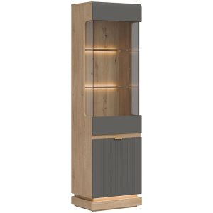 Witryna L/P Milton Ml05 Dąb Crem Torro Szary – nowoczesny design, funkcjonalność, dąb crem, torro szary
