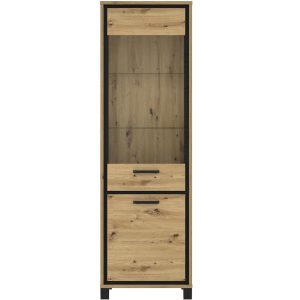Witryna L/P Trondheim 2D TDHV712 Dąb Artisan – nowoczesny design, funkcjonalność, kolor dąb