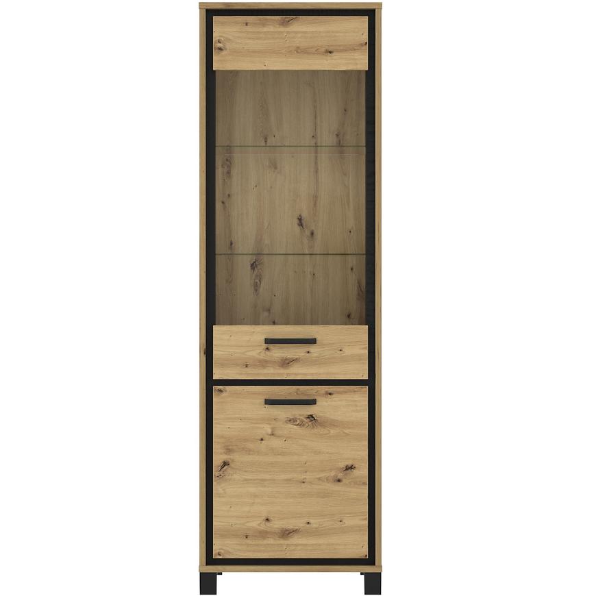 Witryna L/P Trondheim 2D TDHV712 Dąb Artisan – nowoczesny design, funkcjonalność, kolor dąb