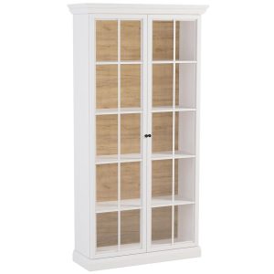 Witryna Lucca W2D – elegancki design, biały opal, pojemne wnętrze