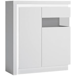 Witryna Niska 2D Lyon Biały Lyov04p Biały Alpin/Biały – elegancki design, funkcjonalność, biały kolor