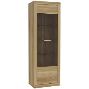 Witryna Talino L/R Dąb Mauvella – elegancki design, kolor dąb, materiał wysokiej jakości