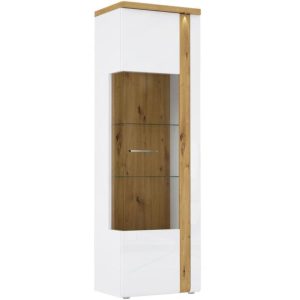 Witryna Tuluza TUZV811RB – elegancka witryna, biały kolor, styl artisan