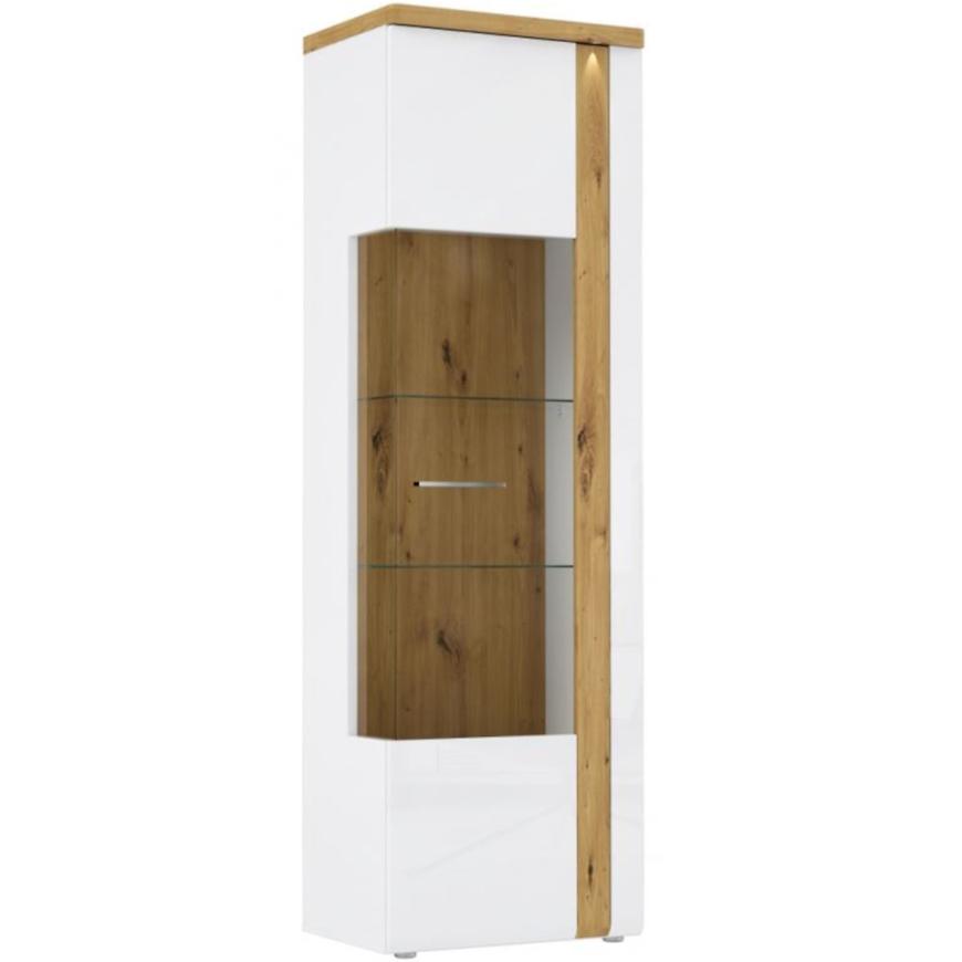 Witryna Tuluza TUZV811RB – elegancka witryna, biały kolor, styl artisan