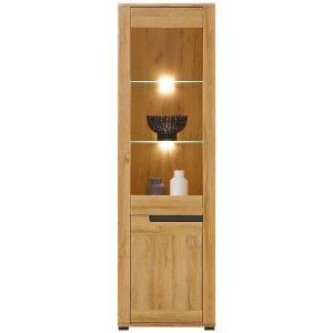 Witryna York Y-5 Dąb/Grafit – elegancki design, pojemność, wysokiej jakości materiały