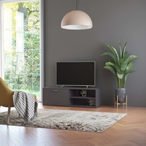 vidaXL Szafka pod TV, szara, 120x34x37 cm, materiał drewnopochodny