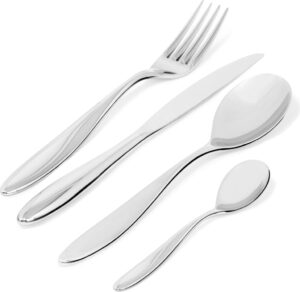 Komplet sztućców 24 elementy Mami monoblok – elegancki zestaw, stal nierdzewna, nowoczesny design