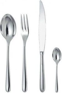 Komplet sztućców 24 elementy monoblok Caccia – elegancki design, stal nierdzewna, trwałość