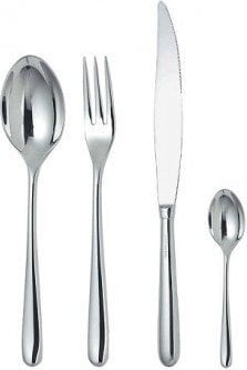 Komplet sztućców 24 elementy monoblok Caccia – elegancki design, stal nierdzewna, trwałość