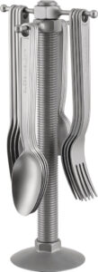 Komplet sztućców Alessi ze stojakiem 17 el. – elegancki design, stal nierdzewna, funkcjonalność