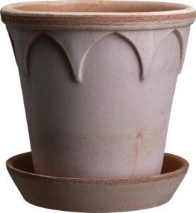 Doniczka Elizabeth 16 cm różowa z podstawką – elegancki design, wysoka jakość, idealna do wnętrz