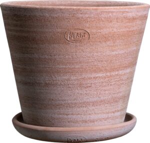 Doniczka Julie Rustic 45 cm różowa z podstawką – styl rustykalny, praktyczna, ceramiczna