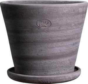 Doniczka Julie Rustic 45 cm szara z podstawką – styl rustykalny, szary kolor, 45 cm