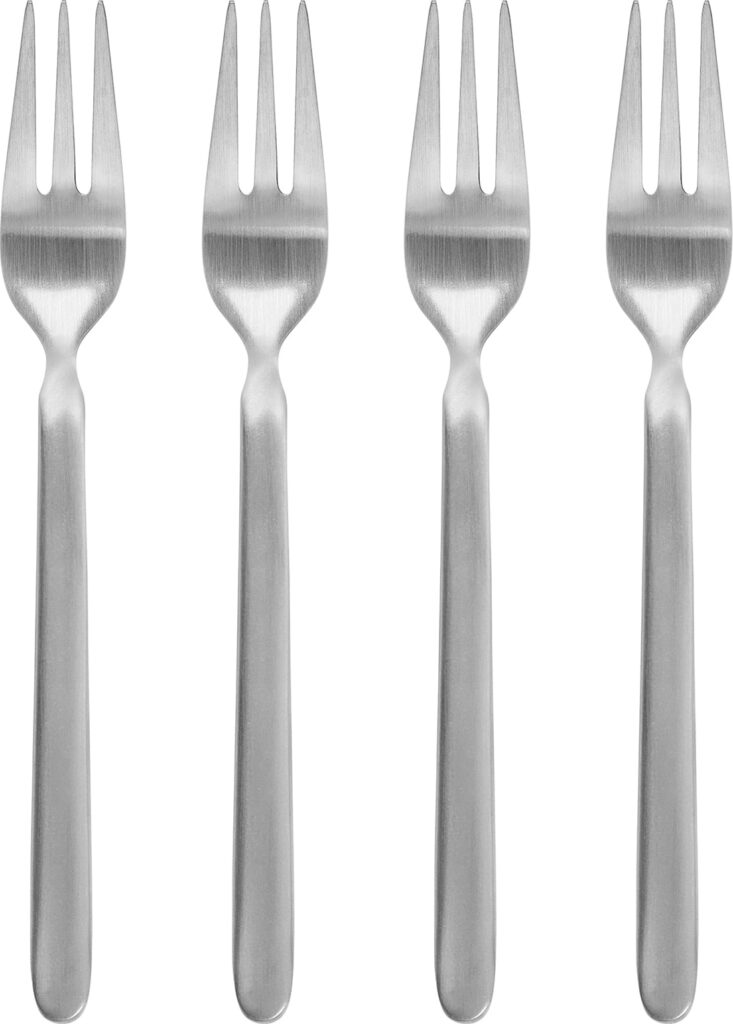 Widelczyki do ciasta Stella 4 szt. – elegancki design, stal nierdzewna, idealne do serwowania