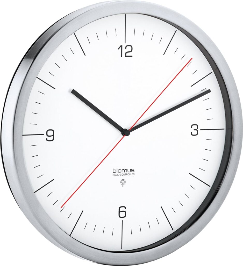 Zegar ścienny sterowany radiowo Crono 24 cm biały – precyzyjny czas, nowoczesny design, idealny do każdego wnętrza