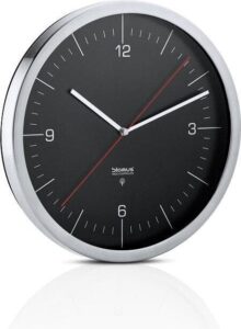 Zegar ścienny sterowany radiowo Crono czarny – nowoczesny design, precyzyjny mechanizm, elegancki kolor