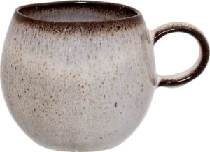 Kubek Sandrine jasnoszary 8,5 cm – elegancki design, ceramiczny, idealny do kawy i herbaty