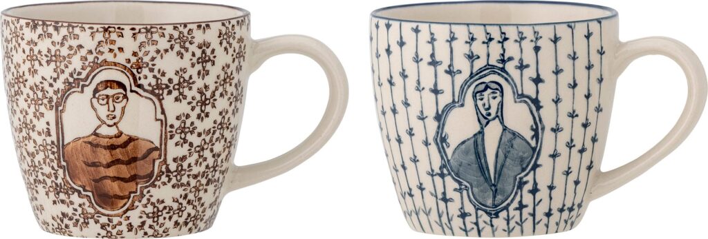 Kubki Tonia 200 ml 2 szt. – elegancki design, porcelana, biały kolor