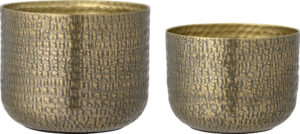Osłonki na doniczki Constance 2 szt. – elegancki design, neutralne kolory, materiał ceramiczny