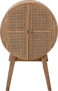 Szafka Otto rattanowa – elegancka, naturalna, 2 drzwi, styl skandynawski