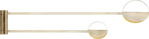 Lampa ścienna Leaves mosiądz – elegancki design, naturalny motyw, metal