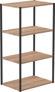 Regał sky 4 półki brązowa rama – elegancki design, funkcjonalność, solidna konstrukcja