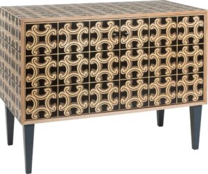 Szafka Tinello Italiano Baroque – elegancki styl barokowy, kolor ciemny brąz, materiał drewno