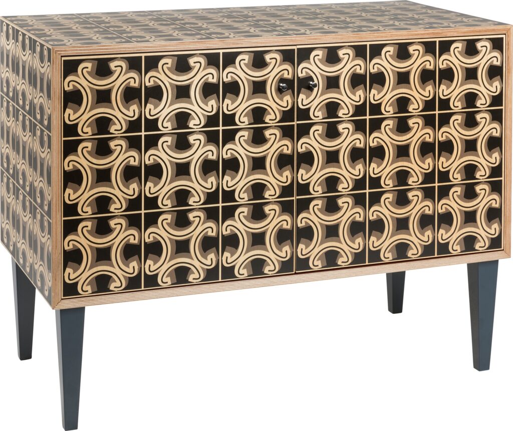 Szafka Tinello Italiano Baroque – elegancki styl barokowy, kolor ciemny brąz, materiał drewno