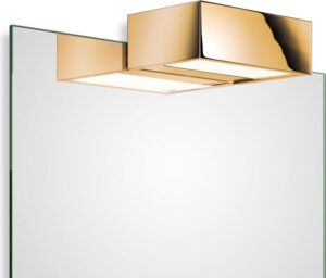 Lampa nad lustro Box Clip On LED 15 cm złota – stylowa, funkcjonalna, z regulowanym kątem świecenia