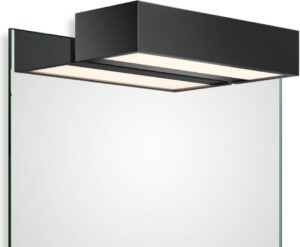 Lampa nad lustro Box Clip On LED 25 cm czarny mat – nowoczesny design, energooszczędne oświetlenie, łatwy montaż