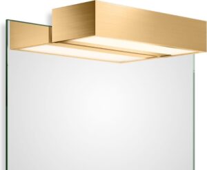 Lampa nad lustro Box Clip On LED 2700K 25 cm złoty mat – nowoczesny design, energooszczędne LED, łatwy montaż