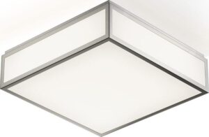 Lampa sufitowa lub kinkiet Bauhaus 30 x 30 cm nikiel – nowoczesny design, uniwersalne zastosowanie, stal nierdzewna