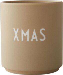 Kubek Favourite Xmas beżowy – ceramiczny, świąteczny, pojemność 300 ml