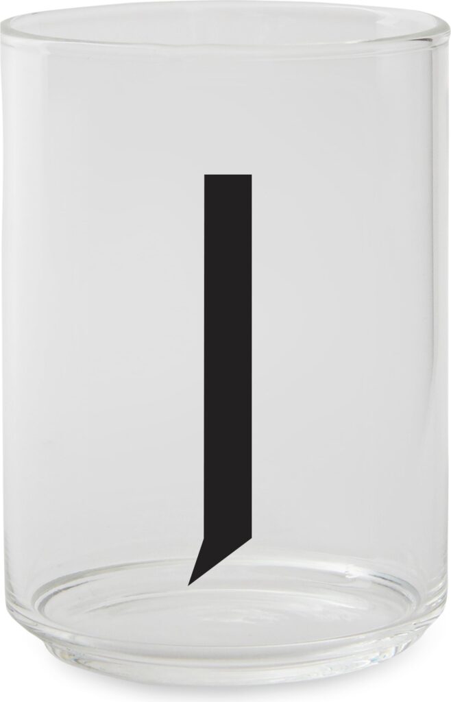 Szklanka AJ litera J – elegancki design, szklana konstrukcja, idealna na napoje