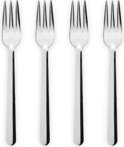 Widelczyki do ciasta Legio Nova 4 szt. – elegancki zestaw, stal nierdzewna, ergonomiczne uchwyty