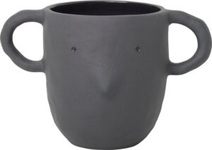 Doniczka Mus 12 cm ciemnoszara – elegancka doniczka, rozmiar 12 cm, kolor ciemnoszary, nowoczesny design