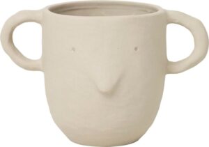 Doniczka Mus 12 cm piaskowa – elegancki design, naturalny kolor, idealna do wnętrz