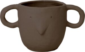 Doniczka Mus 9 cm brązowa – elegancki design, mały rozmiar, idealna do kwiatów doniczkowych