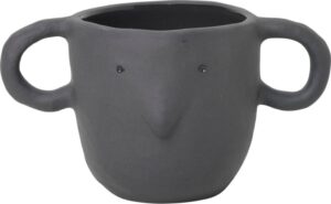 Doniczka Mus 9 cm ciemnoszara – elegancka, minimalistyczna, idealna do małych roślin
