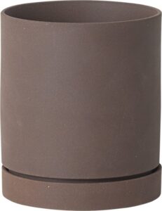 Doniczka Sekki 15,7 cm brązowa – elegancki design, idealna do małych roślin, ceramiczna