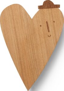 Lampa ścienna Ferm Living Kids serce z drewna dębowego – designerska lampa, idealna do pokoju dziecięcego, naturalne materiały, przyjazny styl