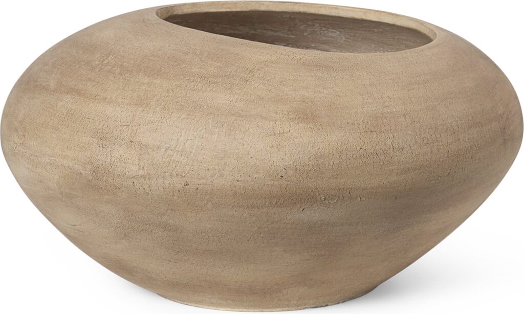 Osłonka na doniczkę Dodu 30 cm – elegancka, ceramiczna, uniwersalny kolor, idealna do wnętrz