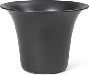 Osłonka na doniczkę Spun 24 cm czarna – nowoczesny design, trwały materiał, idealna do wnętrz i na taras