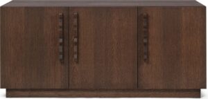 Szafka Unda 146 cm ciemny dąb – elegancka, funkcjonalna, drewniana